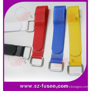 Low Profile Durable Velcro Belt Buckle Strap with Metal Buckle